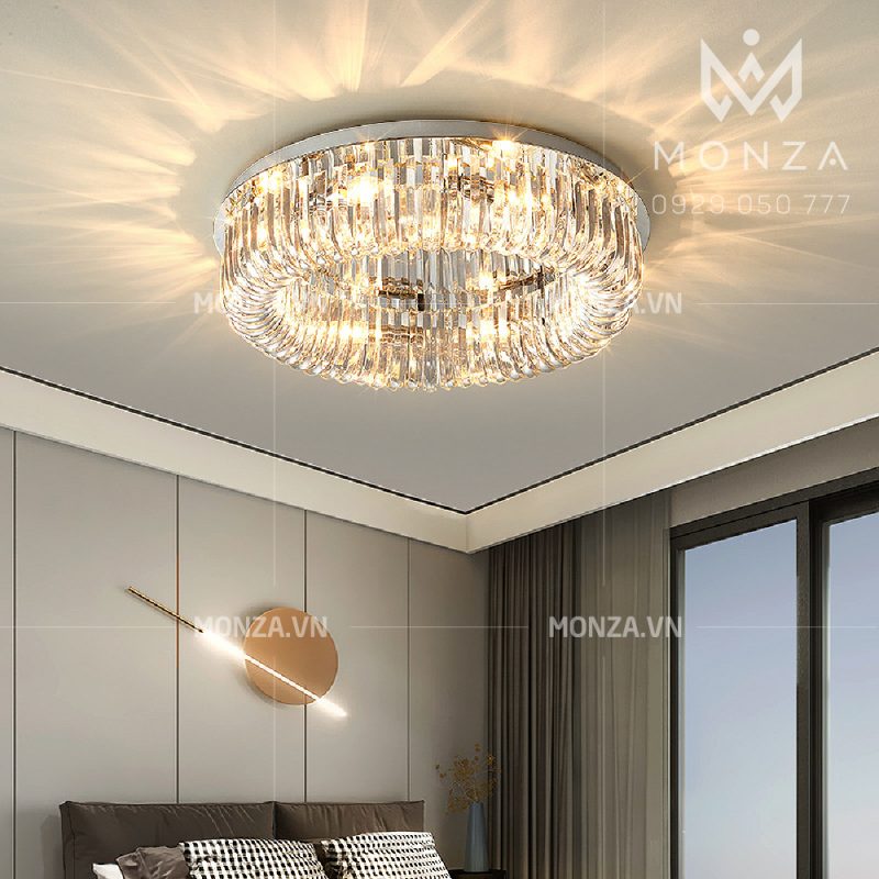 Đèn mâm ốp trần pha lê cao cấp K9 MZ19618