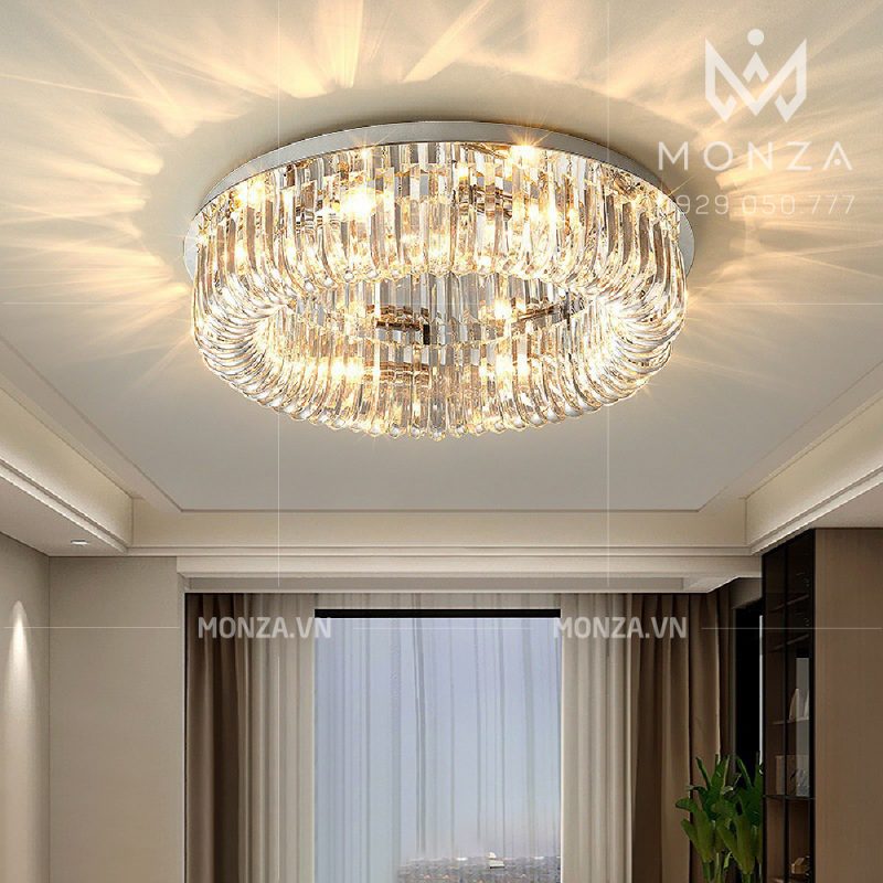 Đèn mâm ốp trần pha lê cao cấp K9 MZ19618