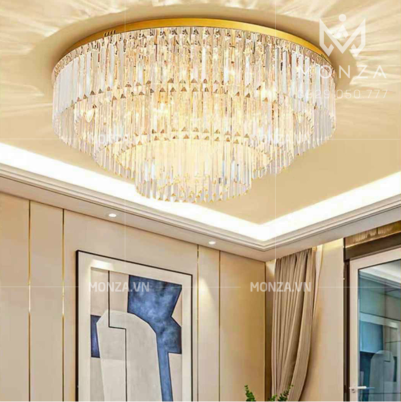 Đèn mâm pha lê ốp trần MZMV9181-800