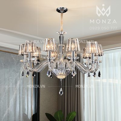 Mua đèn trang trí ở đâu HCM - offeer Bộ đèn pha lê Bacarat cao cấp 12 tay đèn MZ5688-12B