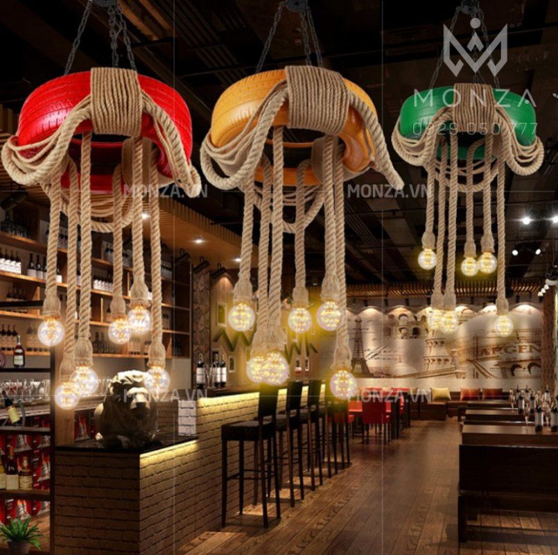 Đèn thả trần quán cà phê của Tổng kho đèn trang trí Monza Decor